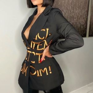 Embroidered Blazer